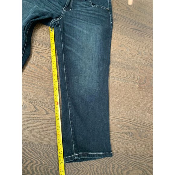 Revolution by Ricki's Sz 27 Women's Claire Capri Dark Wash Low-Rise Stretch Blue - Picture 4 of 9